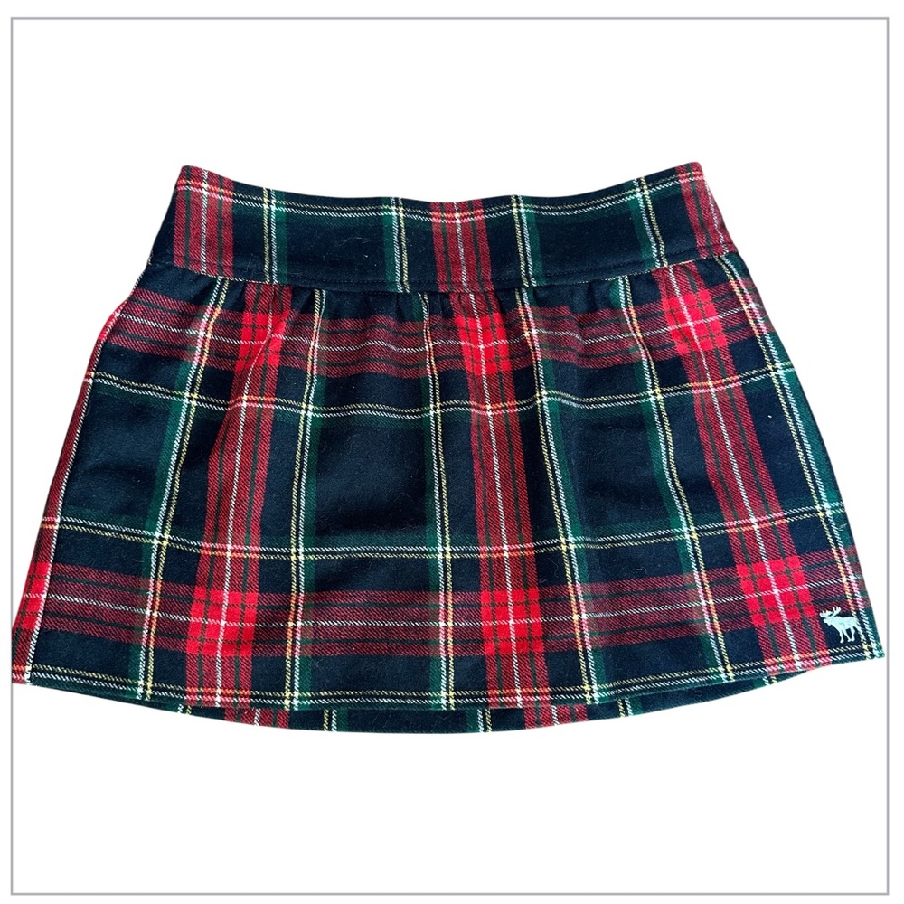 Abercrombie & Fitch Navy and Red Plaid Mini Skirt